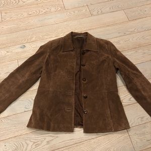 Brown suede 90s vintage jacket Liz Claiborne